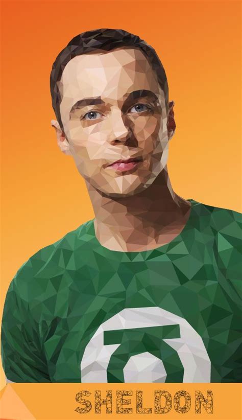 Fantastic Low Poly Illustrations Of The Big Bang Theory Cast Low Poly