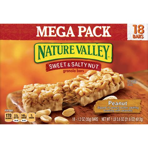 Nature Valley Granola Bars Sweet And Salty Nut Peanut 18 Bars