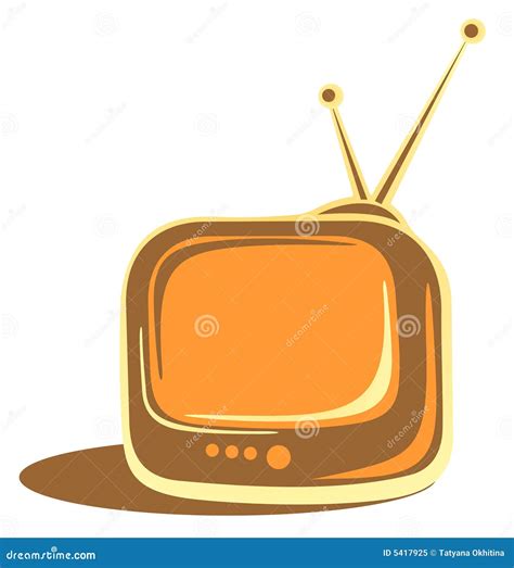 Vintage Tv Stock Vector Illustration Of Isolated Media 5417925