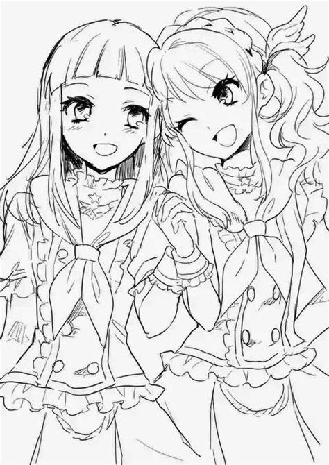 Best Friend Coloring Pages Anime