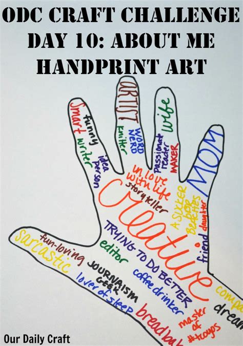 About Me Handprint Art Our Daily Craft