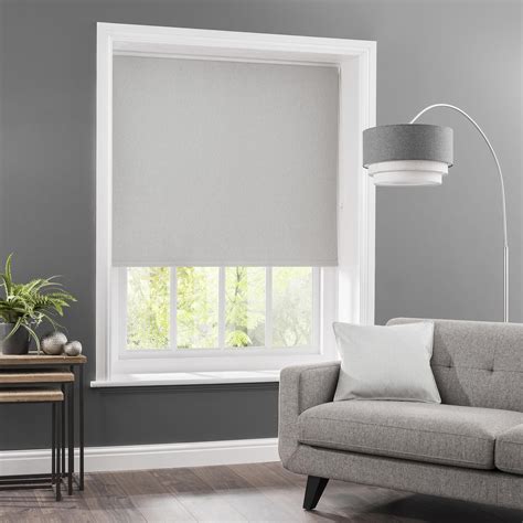 Luna Grey Blackout Roller Blind Roller Blinds Living Room Blackout