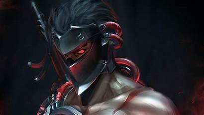 Genji Overwatch Ninja Blackwatch Eyes Mask Artwork