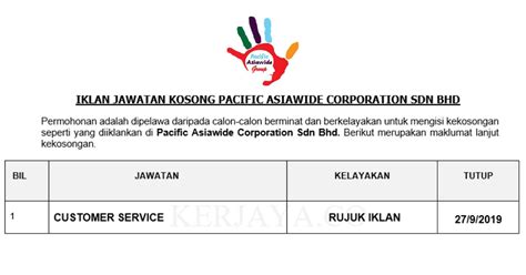Is a company in malaysia, with a head office in muar. Permohonan Jawatan Kosong Pacific Asiawide Corporation Sdn ...
