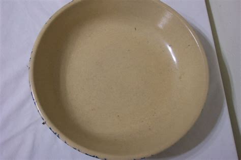 Roseville Pottery 12 Inch Pasta Bowl Blue Splatter Etsy