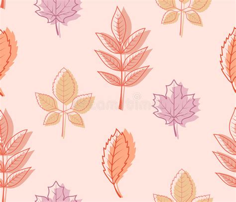 Seamless Pattern From Autumn Leaves Stock Vector Illustration Of