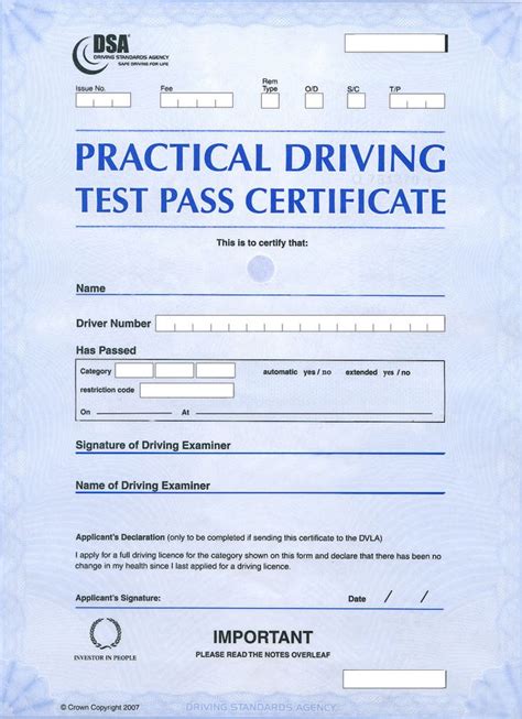 uk driving test pass certificate driving test driver theory test passed driving test