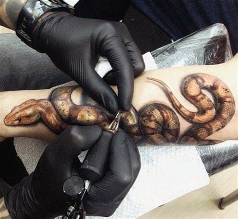 Beautiful cat tattoo for women on hand. 70 Snake Tattoos For Men - Venomous Bite Of Idea Inspiration