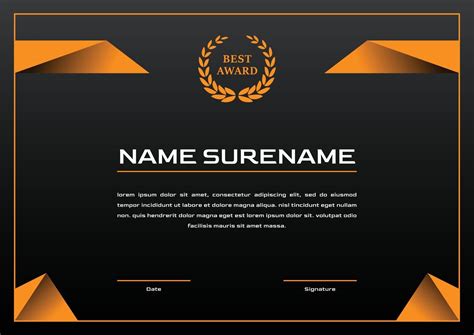 Certificate Design Template For Achievement Sport Tournament And