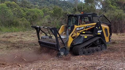 The Asv Rt 135 Forestry Mulcher Clearing A House Block And Fence Line