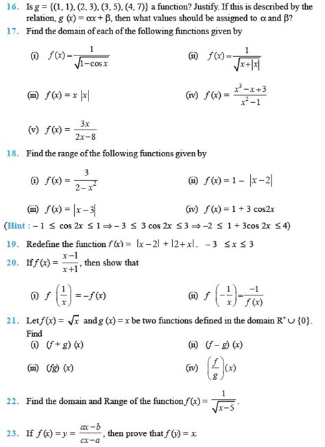 Functions And Relations Worksheets With Answers