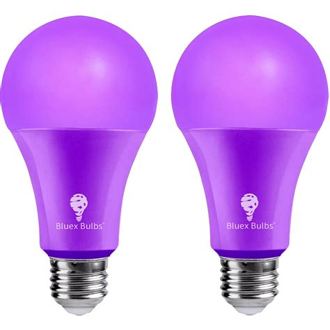 Buy 2 Pack Bluex Led A21 Purple Light Bulbs 15w 120watt Equivalent