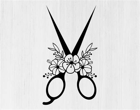 Floral Scissors Svg Floral Scissors Dxf Floral Scissors Png Etsy In