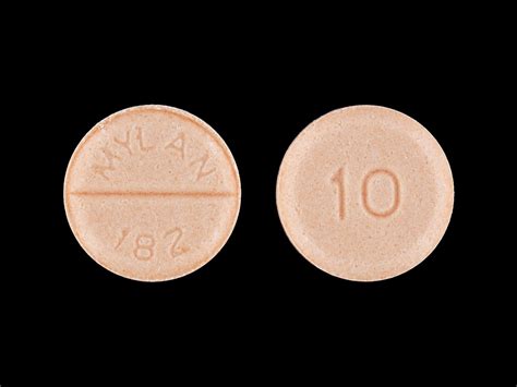 Pill Finder 10 Mylan 182 Orange Round