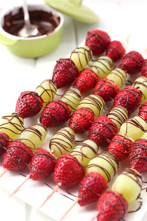 You can make your favorite pinoy dessert recipes with a surprisingly delightful twist! Chocolate-Drizzled Christmas Fruit Skewers- The Healthy ...