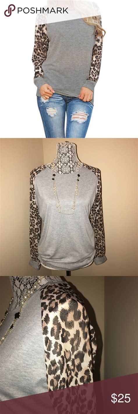 Long Sleeve Cheetah Print Tee Fashion Design Clothes Design Fashion