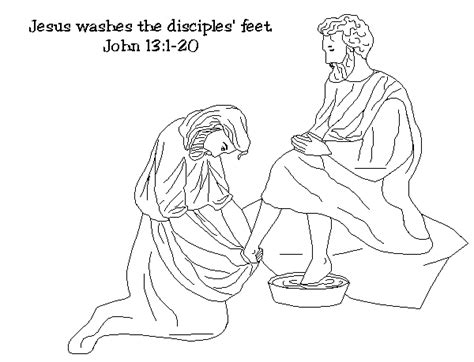 33 Jesus Washing Feet Coloring Page Nickiecallie