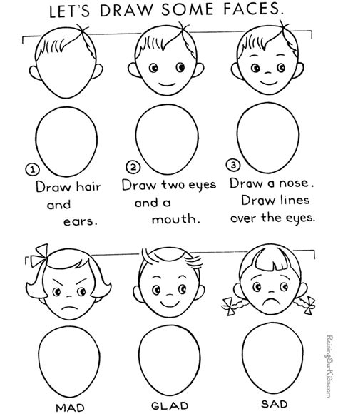 Printable Faces For Kids Coloring Home