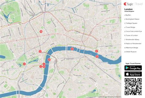 London Printable Tourist Map Sygic Travel