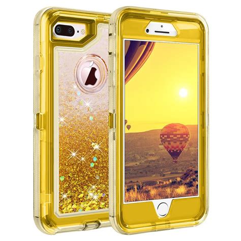 Iphone 7 8 Plus Liquid Glitter Quicksand Bling Case Belt Clip Fits