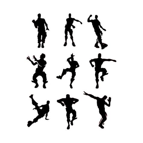 Fortnite Dance Emotes Dance Silhouette Silhouette Printables Fortnite