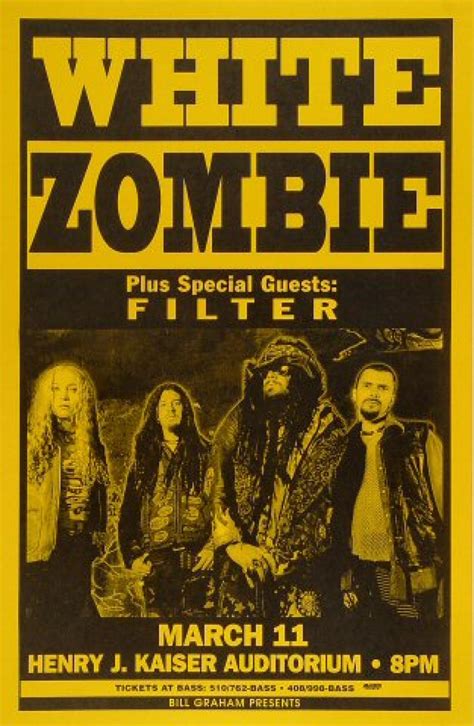 White Zombie Vintage Concert Poster From Henry J Kaiser Auditorium