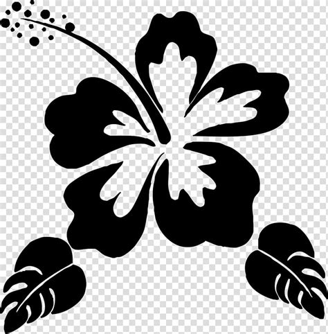 Hibiscus Art Silhouette Flower Stencil Hawaii Flower Transparent