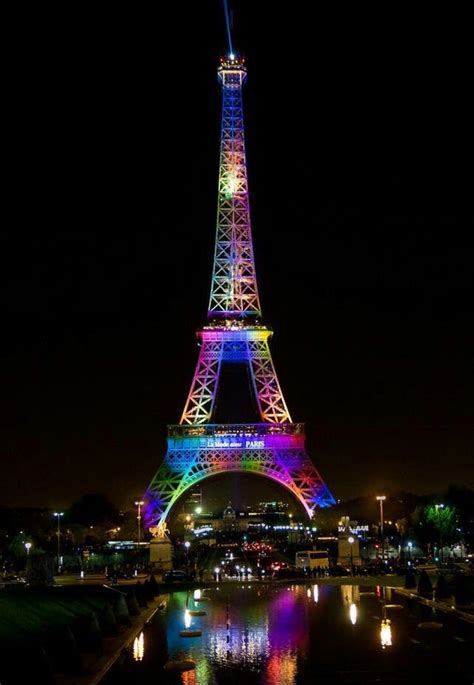 Wallpaper Eiffel Tower Rainbow Beautiful Place