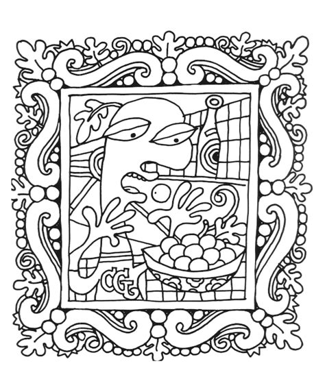 Pablo Picasso Style Masterpieces Adult Coloring Pages