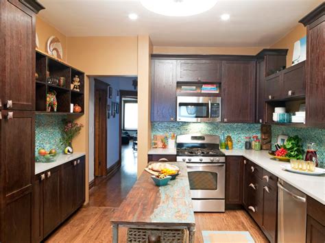 For smaller designed areas, paint color is important because certain shades can be used to open up the room, especially in a small galley kitchen. Small Kitchen Layouts: Pictures, Ideas & Tips From HGTV | HGTV