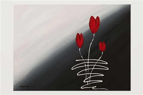Modern Abstract Art Painting Red Tulips Buy Abstract Art Paintings