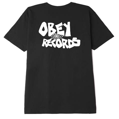 Obey Records Web Classic T Shirt Obey Clothing Uk