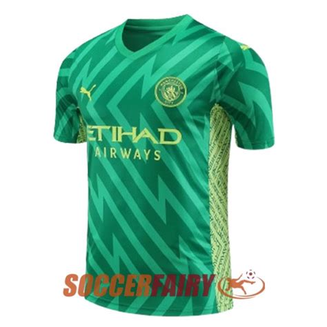 2023 2024 Manchester City Goalkeeper Green Yellow Soccer Jersey Shirt