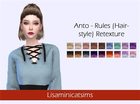 The Sims Resource Lmcs Anto Paige Hair Retexture Noba