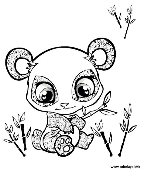 Avec quelques traits et en prêtant attention à certaines proportions vous dessiner des animaux kawaï. Coloriage Cute Panda Animaux Mignon dessin
