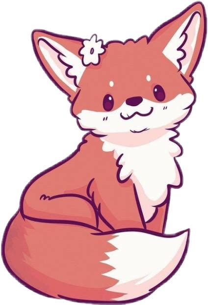 Freetoedit Cute Kawaii Chibi Fox Redfox Wild Forest Flo