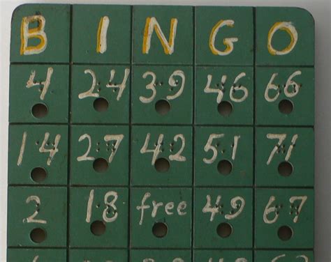 Vintage Bingo Card Braille Folk Art School For The Blind Etsy