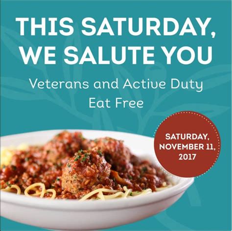 Free Meals Treats For Military Members On Veterans Day
