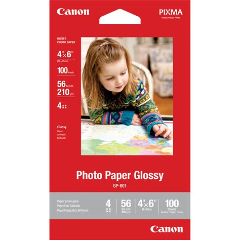 Canon Photo Paper Glossy 4 X 6 100 Sheets 8649b002 Bandh Photo