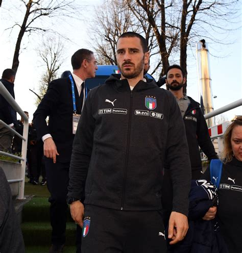 Join the discussion or compare with others! Leonardo Bonucci of Italy looks on before the Italy ...