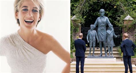 Diana De Gales Príncipes William Y Harry Develan Estatua De La Princesa