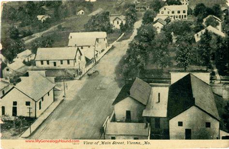 Vienna Missouri View Of Main Street Vintage Postcard Historic Photo