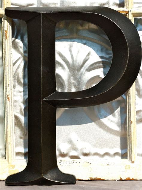 Large Letter P Sign Letter Wall Decor Oil Rubbed Bronze Initial