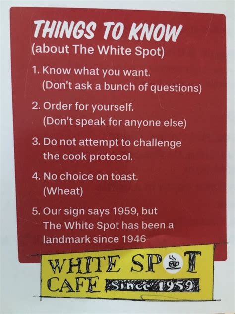 White Spot Cafe Menu Anchorage Ak 99501