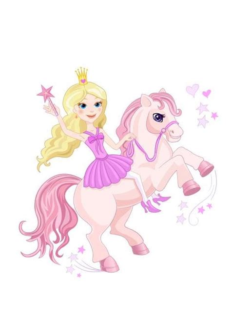 Princess And Unicorn Cartoon Vectors Eps Uidownload