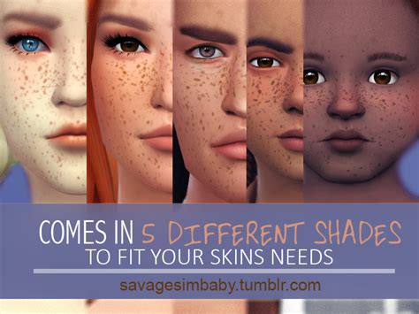 Sims 4 Ccs The Best Freckles By Savage Sim Baby