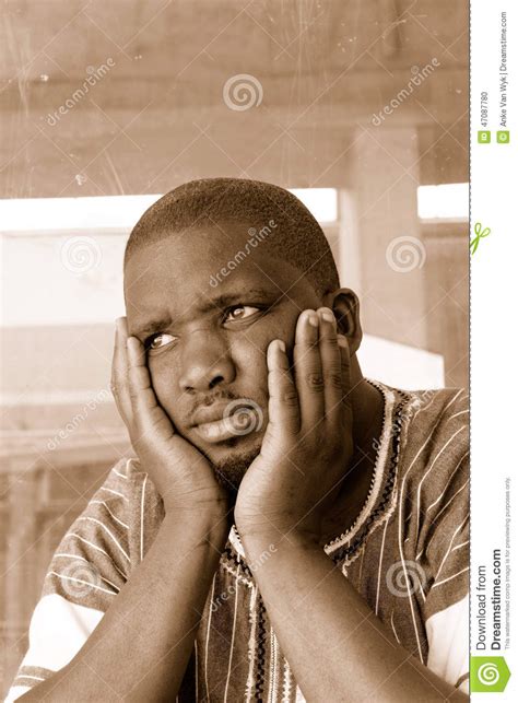 South African Man Depressed Stock Photo Image 47087780