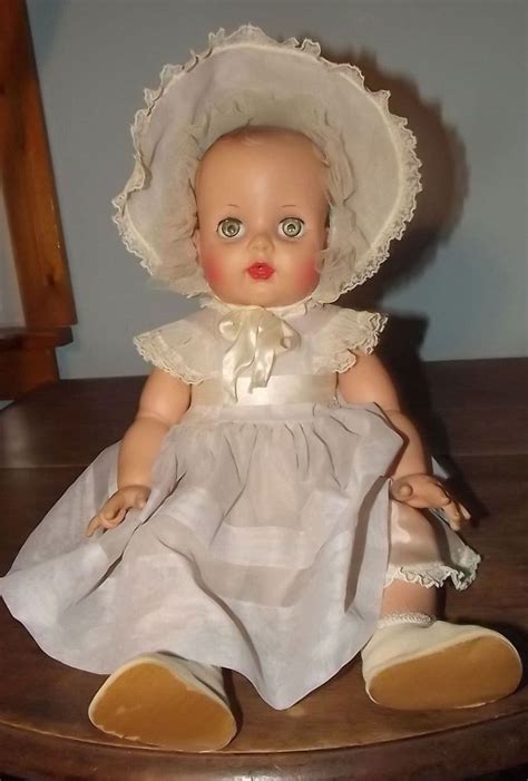 Vintage Uneeda 19 Jointed Rubber Baby Doll With Molded Hair Drinks