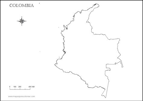 El Croquis Del Mapa De Colombia
