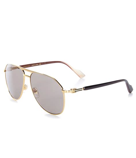Gucci Men S Gg1220s 59mm Aviator Sunglasses Dillard S